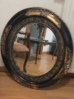 Miroir mural- Hublot - Bois, Cristal, Résine - Miroir ovale, Antiquités & Art