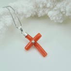 Koraal - Zilver - Ketting met hanger - CORALLO MEDITERRANEO, Antiek en Kunst