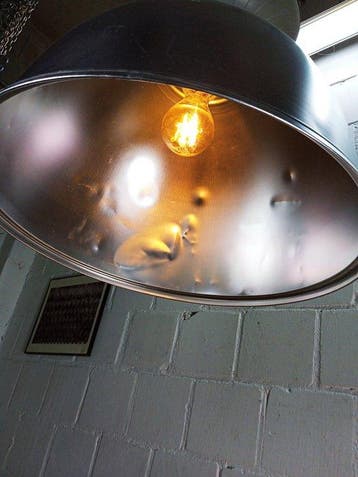 Plafondlamp - Vintage industriële lamp - Aluminium,, Antiek en Kunst