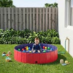 vidaXL Kinder Zwembad Rood en blauw Ø 120 x 30 cm, Tuin en Terras, Verzenden, Nieuw