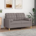 vidaXL Sierkussens 2 st 15x50 cm stof taupe, Huis en Inrichting, Woonaccessoires | Kussens, Verzenden, Nieuw