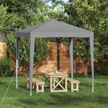 vidaXL Partytent 200 x 200 x 240 cm Lichtgrijs PE en staal, Verzenden, Nieuw