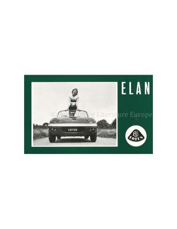 1963 LOTUS ELAN BROCHURE ENGELS