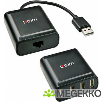 Lindy hub & concentrator USB 2.0 Zwart, Verzenden, Nieuw