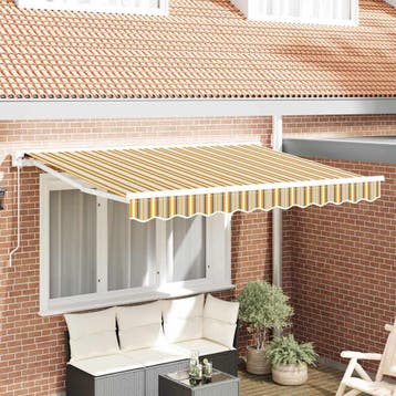 vidaXL Zonnescherm Frame Geel en Grijs 300 x 200 cm, Verzenden, Nieuw