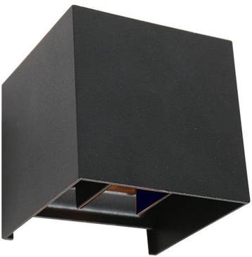 2dekans | Wandlamp Muro 3098ZW Zwart - Modern - Kunststof,, Ophalen of Verzenden, Nieuw