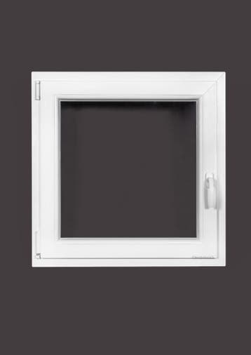 PVC raam draai kiep b80xh80 cm wit, Gevelraam of Ruit, 80 tot 120 cm, 80 tot 120 cm, Nieuw