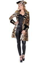 Dunne Slipjas Dames Tijger Tijgerprint Circus 36 S Bruin Zwa, Kleding | Dames, Ophalen of Verzenden, Nieuw