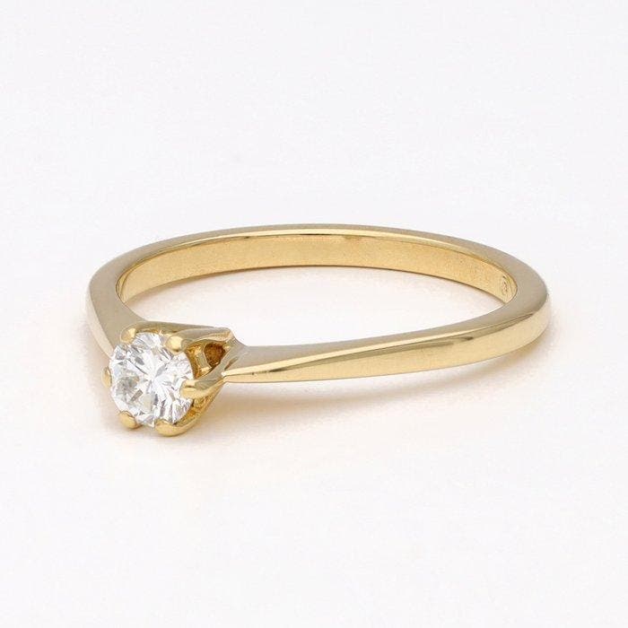Bague - 18 carats Or jaune Diamant (Naturelle), Bijoux, Sacs & Beauté, Bagues