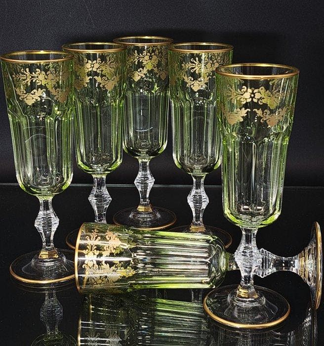 Artemisia - Champagne fluitje (6) - Monet - Kristal, Antiek en Kunst, Antiek | Meubels | Tafels
