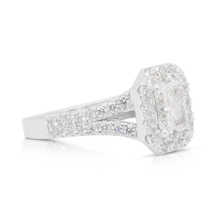Bague - 18 carats Or blanc - 1.51ct. tw. Diamant (Naturelle), Handtassen en Accessoires, Ringen