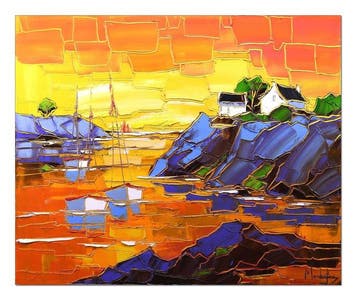 Caroline Mandrafina - Pfleger  Plage de Bretagne, Antiek en Kunst