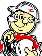Reddy Kilowatt - Emaille plaat - XL - Emaille