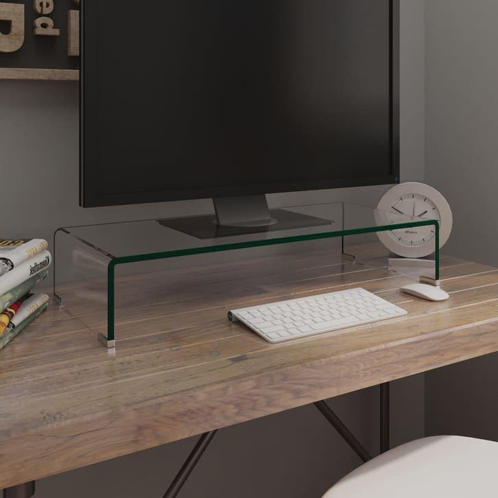 vidaXL Tv-meubel/monitorverhoger transparant 70x30x13 cm, Maison & Meubles, Armoires | Mobilier de télévision, Envoi