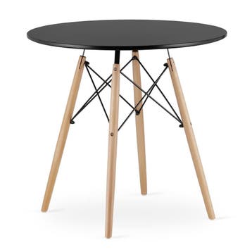 Ronde Eettafel Zwart 80cm | 34% Korting | Retour Deal, Verzenden