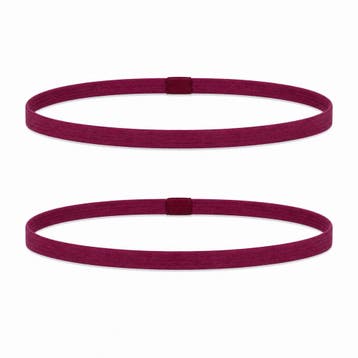 Haarband Sport 1cm - Elastiek - Anti-slip - Paars - Set van, Nieuw
