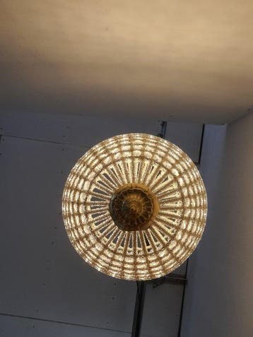 Plafonnier - Laiton, Verre