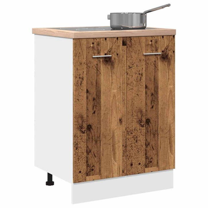 vidaXL Onderkast Lyon 60x46x81,5 cm bewerkt hout oud, Maison & Meubles, Armoires | Autre, Envoi