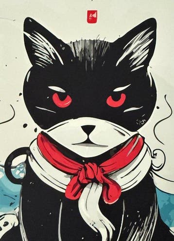Andreas Magnusson - “Cat and the bowl”. - 50 x 30 cm.