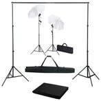 vidaXL Fotostudioset met achtergrond, lampen en paraplus, Audio, Tv en Foto, Fotografie | Fotostudio en Toebehoren, Verzenden
