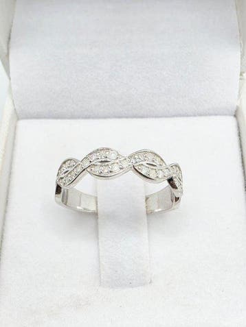Zonder minimumprijs - Ring Zilver - 0.35ct. tw. Diamant, Nieuw