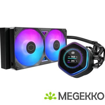 Cooler MasterMasterLiquid Atmos II LCD 240 - Zwart, Verzenden, Nieuw