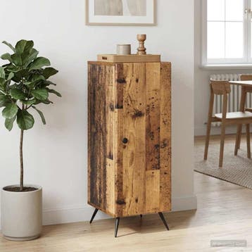 vidaXL Dressoir Oud hout 33 x 34,5 x 90 cm Bewerkt hout, Verzenden