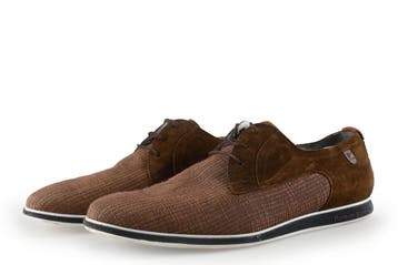 Floris van Bommel Veterschoenen in maat 40½ Cognac, Overige kleuren, Verzenden, Floris van Bommel, Gedragen