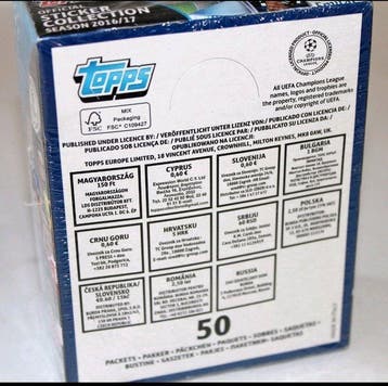 2016/17 Topps UEFA Champions League Originele verpakking,, Nieuw
