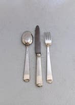 Modernist 3 Pieces Dessert - Ménagère - Argent 800