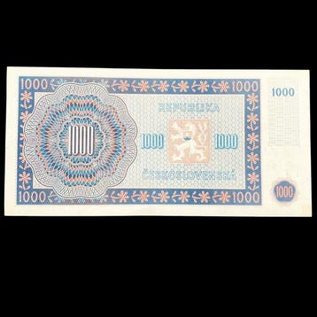 Tsjecho-Slowakije. - 1000 Korun - 1945 - Pick 74 (Zonder