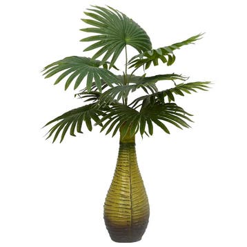 vidaXL Kunstpalmplant 9 bladeren 65 cm groen, Verzenden