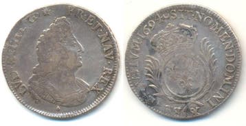 1/2 Ecu 1694 Aix Frankreich: Ludwig Xiv, 1643-1715:, Verzenden, België