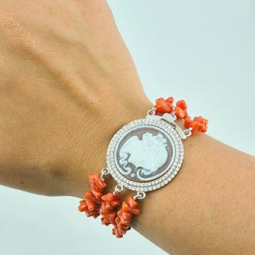 Koraal - Zilver - Armband - CORALLO MEDITERRANEO