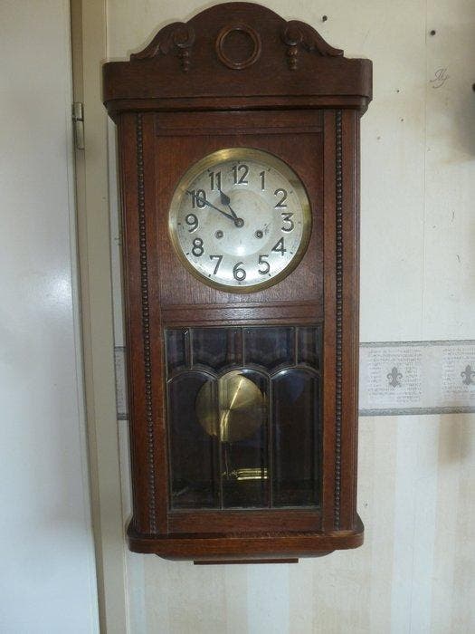 Regulateur - - Eik - 1950-1960, Antiek en Kunst, Antiek | Klokken