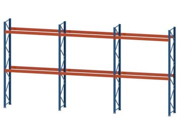 Palletstelling - 4 staanders 4000x900mm - Totale lengte: 7m9, Ophalen of Verzenden