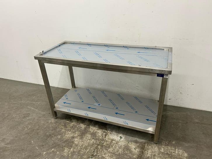 Verstevigd RVS Werktafel met Lekrand, Zakelijke goederen, Horeca | Keukenapparatuur, Nieuw in verpakking, Inox Meubilair, Ophalen of Verzenden