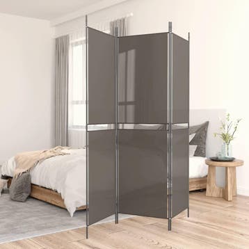 vidaXL Kamerscherm met 3 panelen 150x200 cm stof, Verzenden, Nieuw