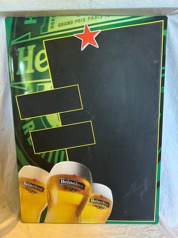 XXL Heineken krijt bord - Reclamebord - blik
