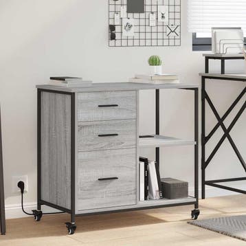 vidaXL Kast met Oplaadstation 76 x 41 x 72 cm Bewerkt hout, Huis en Inrichting, Kasten | Overige, Verzenden, Nieuw