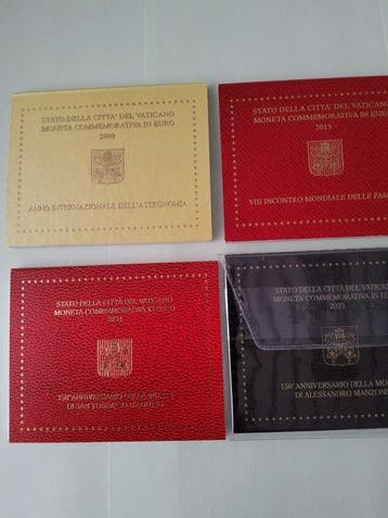 Vatican. 2 Euro 2009/2024 (6 stuks) (Sans prix de réserve)