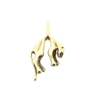 Gouden hanger met panter; diamant 0,02 ct.; 14 karaat, Bijoux, Sacs & Beauté, Ophalen of Verzenden