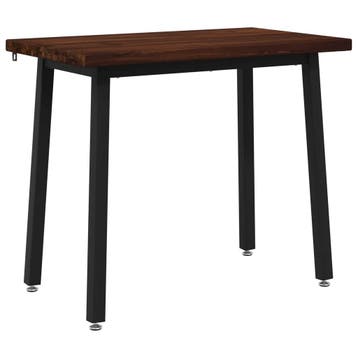 vidaXL 90 x 55 x 75 cm Massief Acacia Hout Donkerbruin en, Huis en Inrichting, Tafels | Eettafels, Verzenden, Nieuw