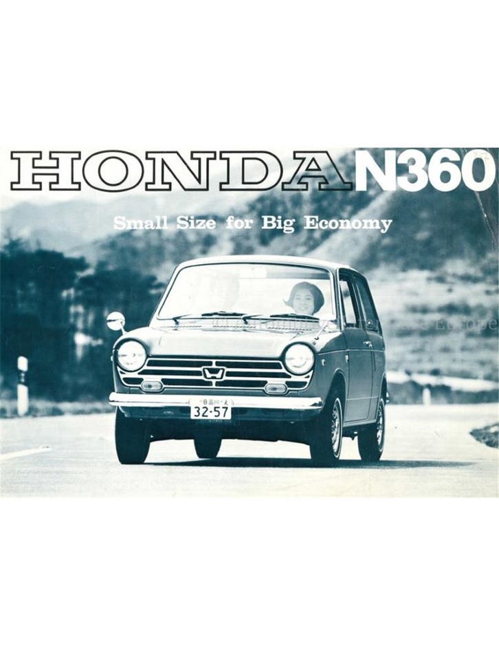 1967 HONDA N360 LEAFLET ENGELS, Boeken, Auto's | Folders en Tijdschriften
