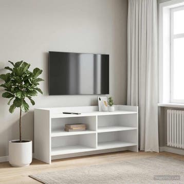 vidaXL TV Kast 100 x 33 x 47 cm Wit Bewerkt hout, Verzenden