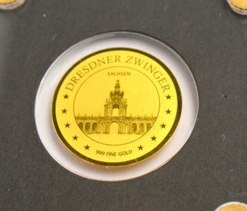 Tsjaad. 5000 Francs Berlin Wall Fall, Dresden Zwinger 2019 -