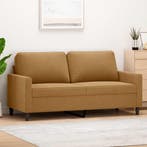 vidaXL Tweezitsbank / zetel 140 cm stof bruin, Verzenden, Nieuw