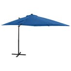vidaXL Zweefparasol met paal en LED-verlichting 250 cm, Verzenden