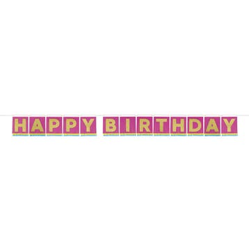 Happy Birthday Banner 3,35m, Verzenden, Nieuw