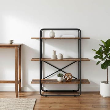 vidaXL Boekenplank 3-laags 100 x 35 x 105 cm PB Eikenhout, Verzenden, Nieuw